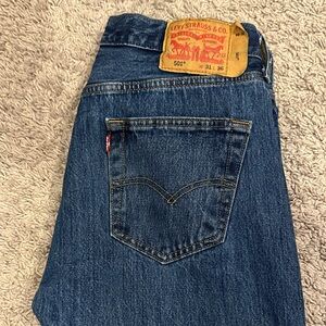 Levi's 501 Men's Straight Jeans in Classic Blue Denim